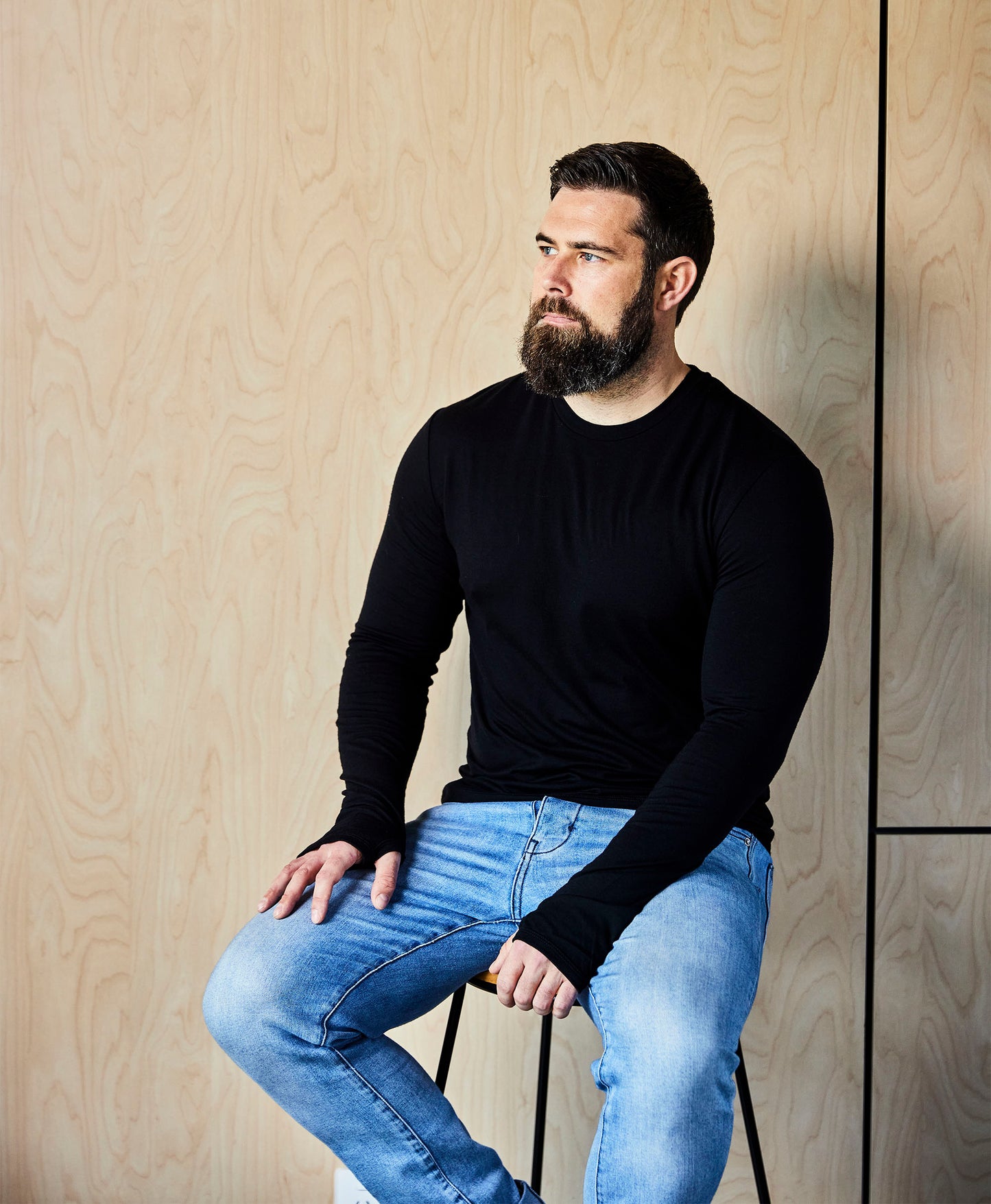 Men's OG Long Sleeve - 100% Merino Wool, Black