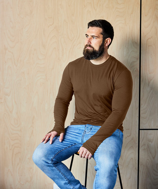 Men's OG Long Sleeve - 100% Merino Wool, Espresso Brown