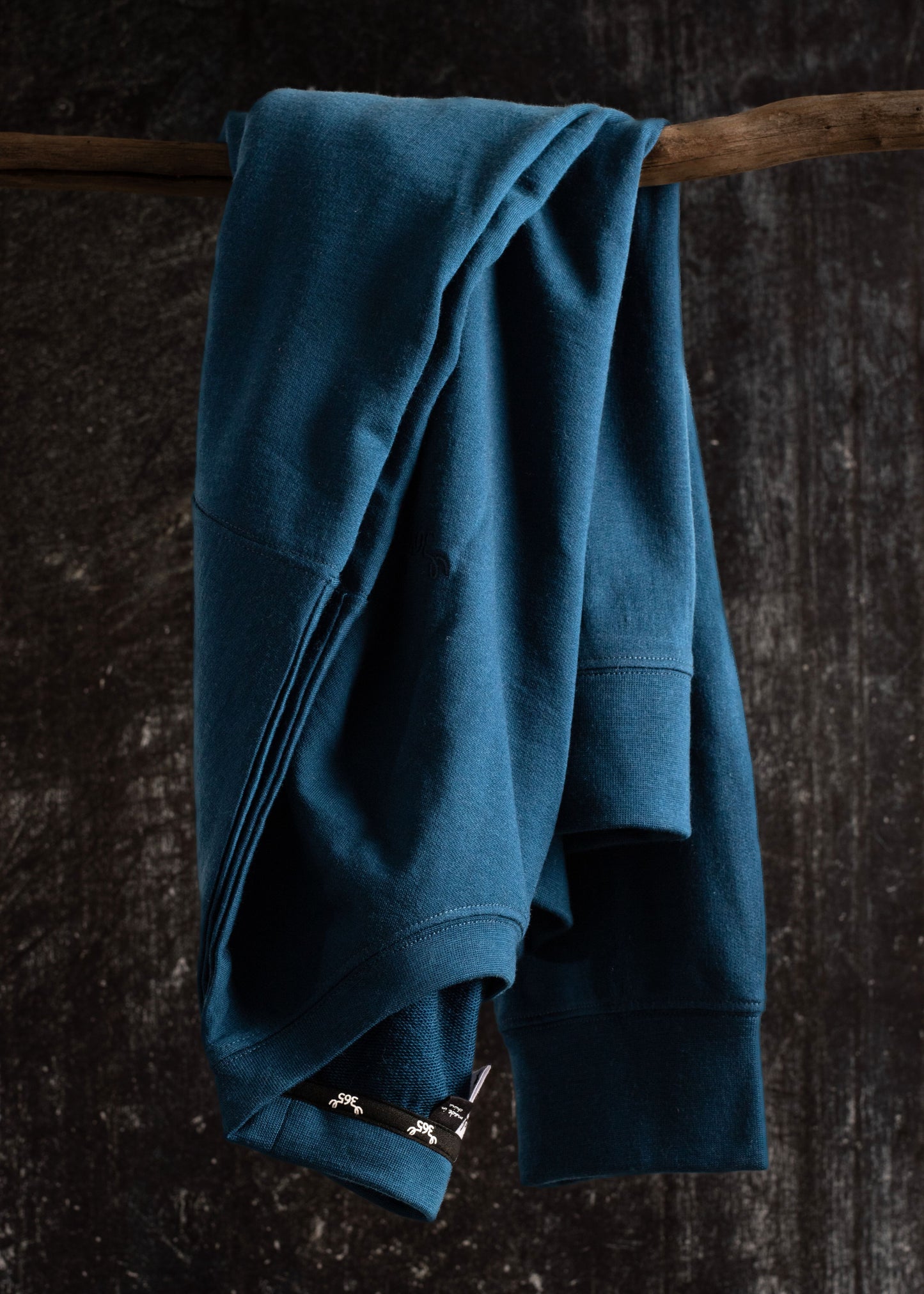 Men's Crew Sweatshirt - 100% Merino Wool, Gibraltar Blue (SECOND)