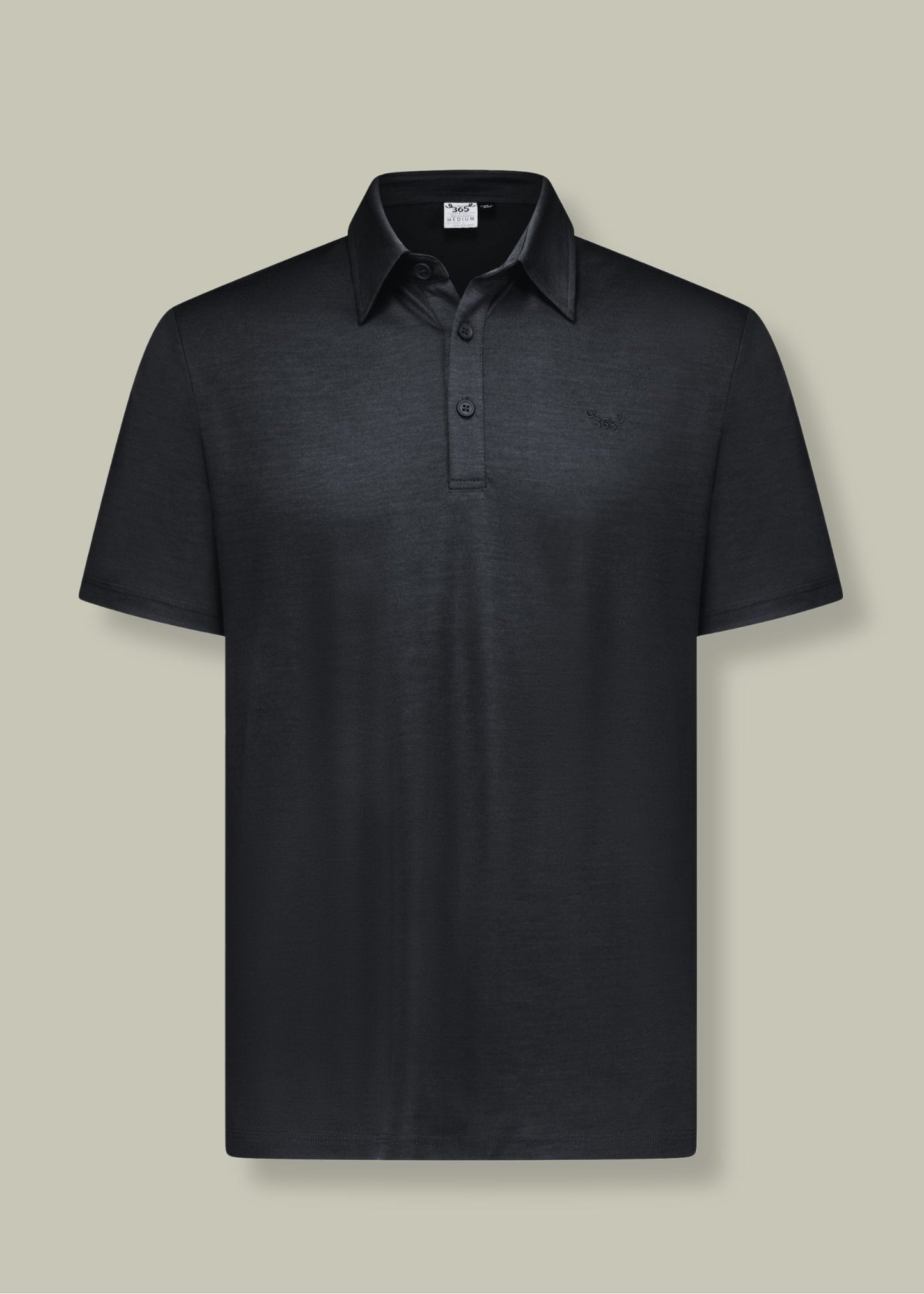 Men's Polo - 100% Merino Wool, Black