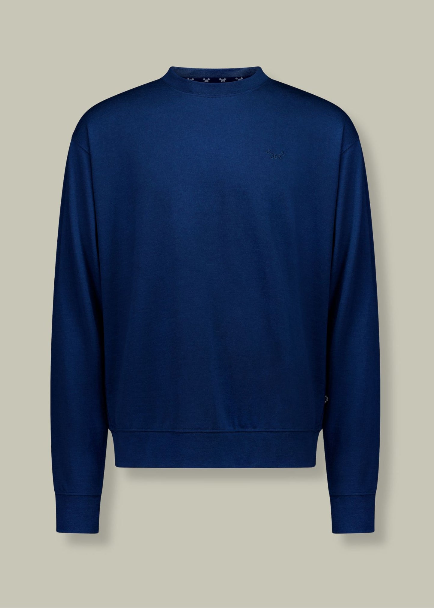 Men's Crew Sweatshirt - 100% Merino Wool, Gibraltar Blue (SECOND)