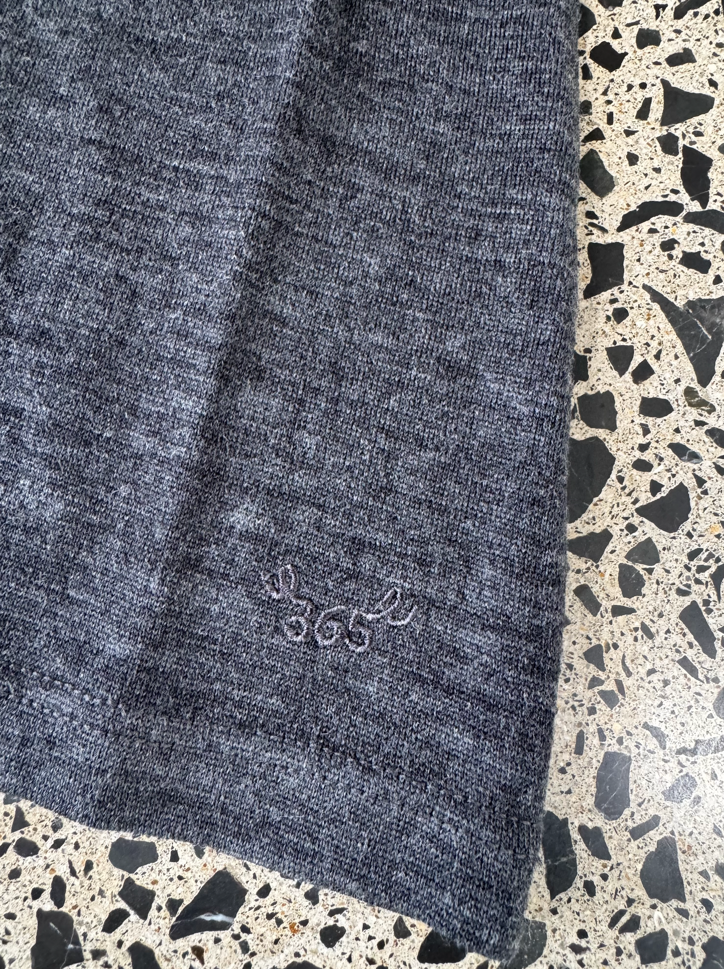 Men's Crew Short Sleeve T-shirt - 100% Merino Wool, Slate Grey