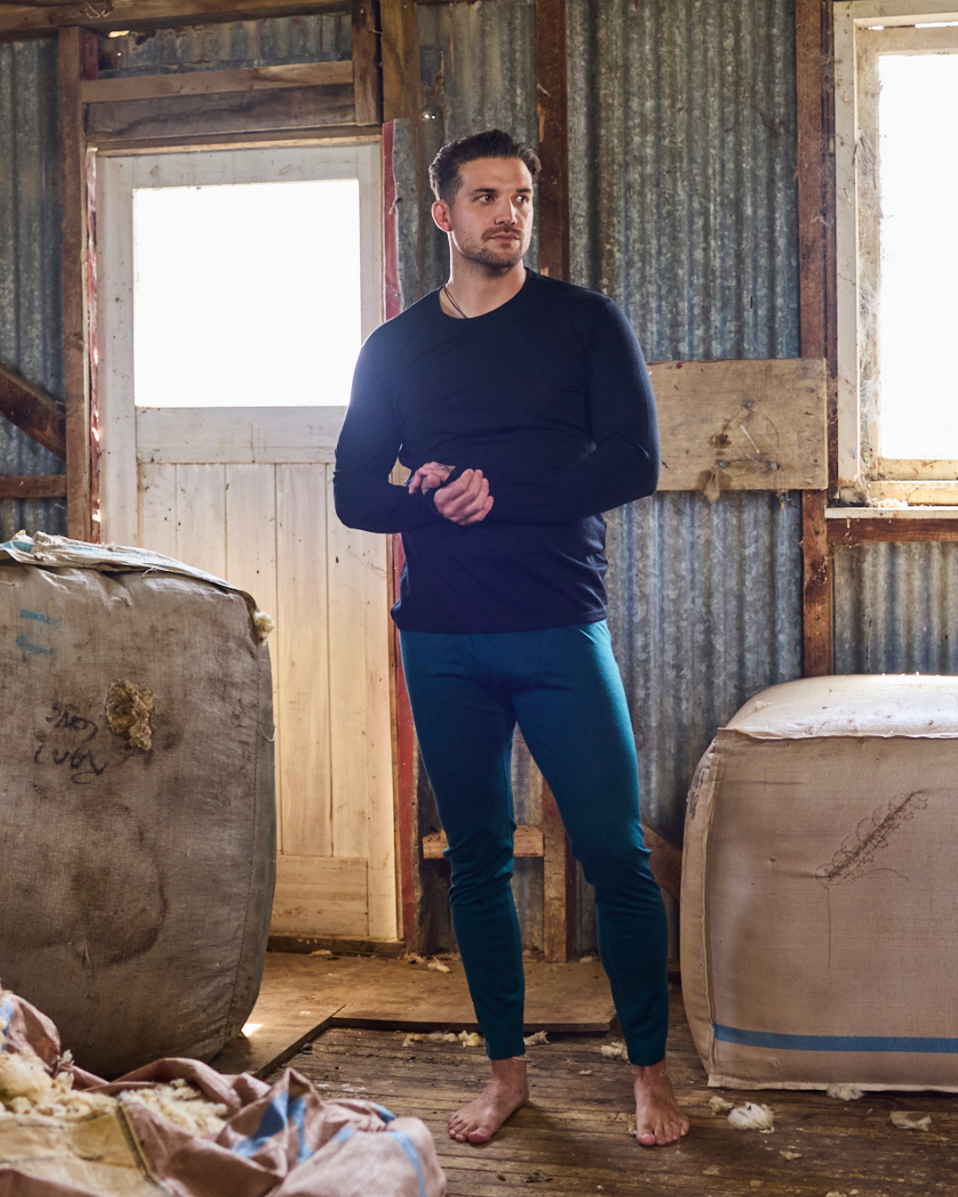 Men's Base Pant - 100% Merino Wool, Pine