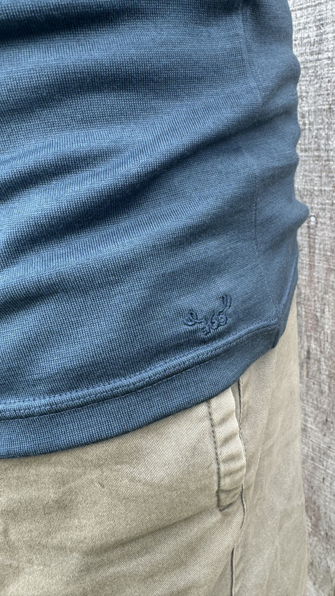 Men's Crew Short Sleeve T-shirt - 100% Merino Wool, Orion Blue