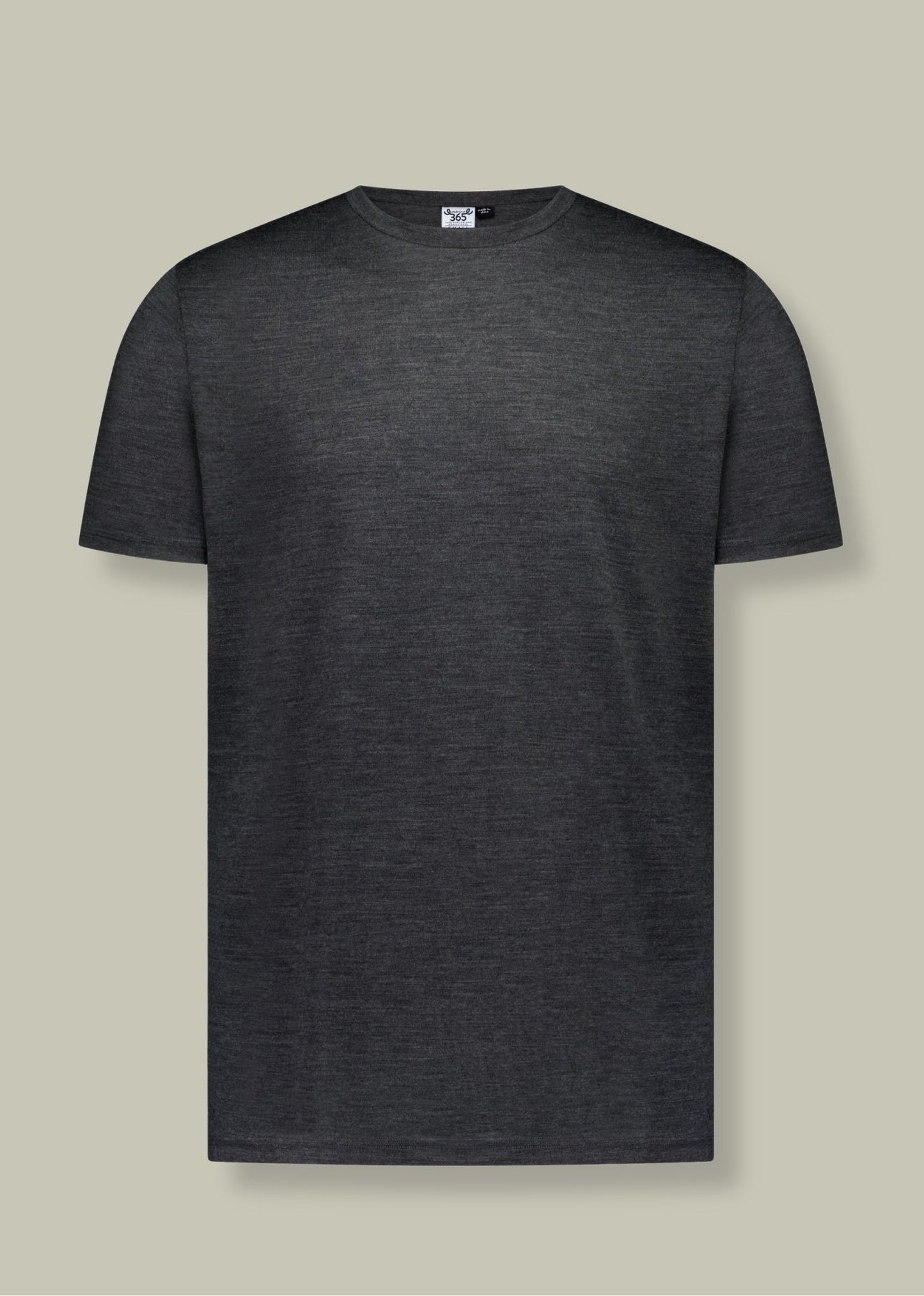 Men's Crew Short Sleeve T-shirt - 100% Merino Wool, Slate Grey