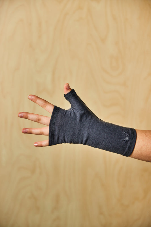 Women's Fingerless Gloves - 100% Merino Wool, Slate Grey