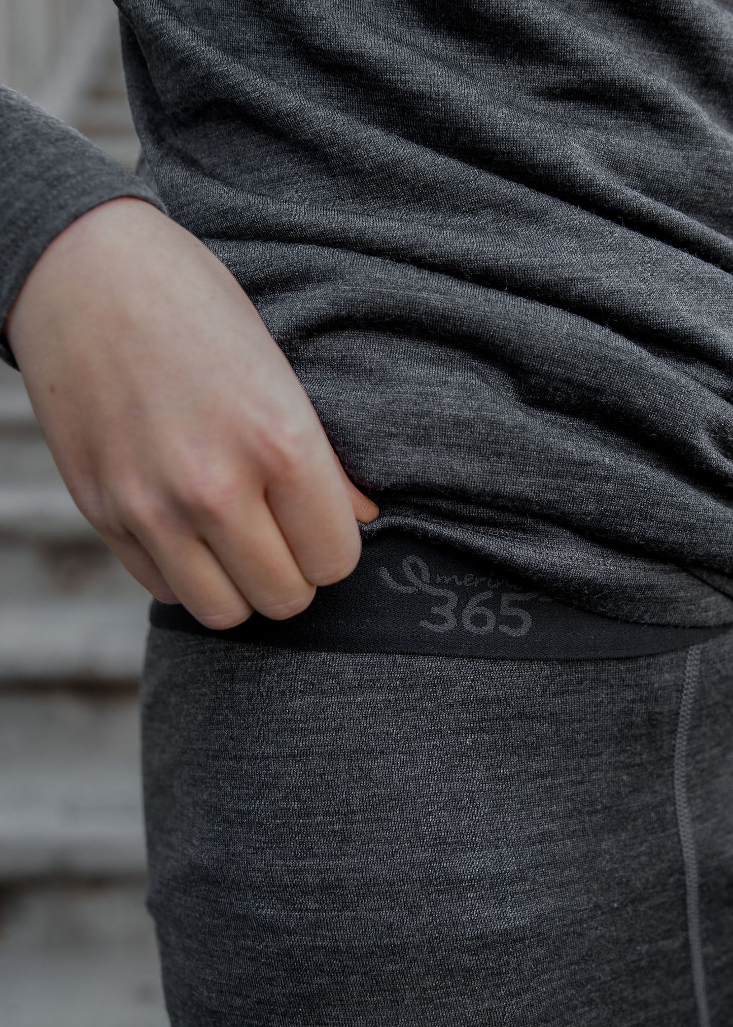 Youth Base Pant - 100% Merino Wool, Slate Grey