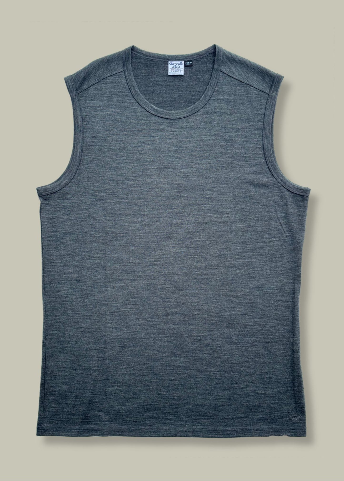 Men's Garage Tank Top - 100% Merino Wool, Slate Grey