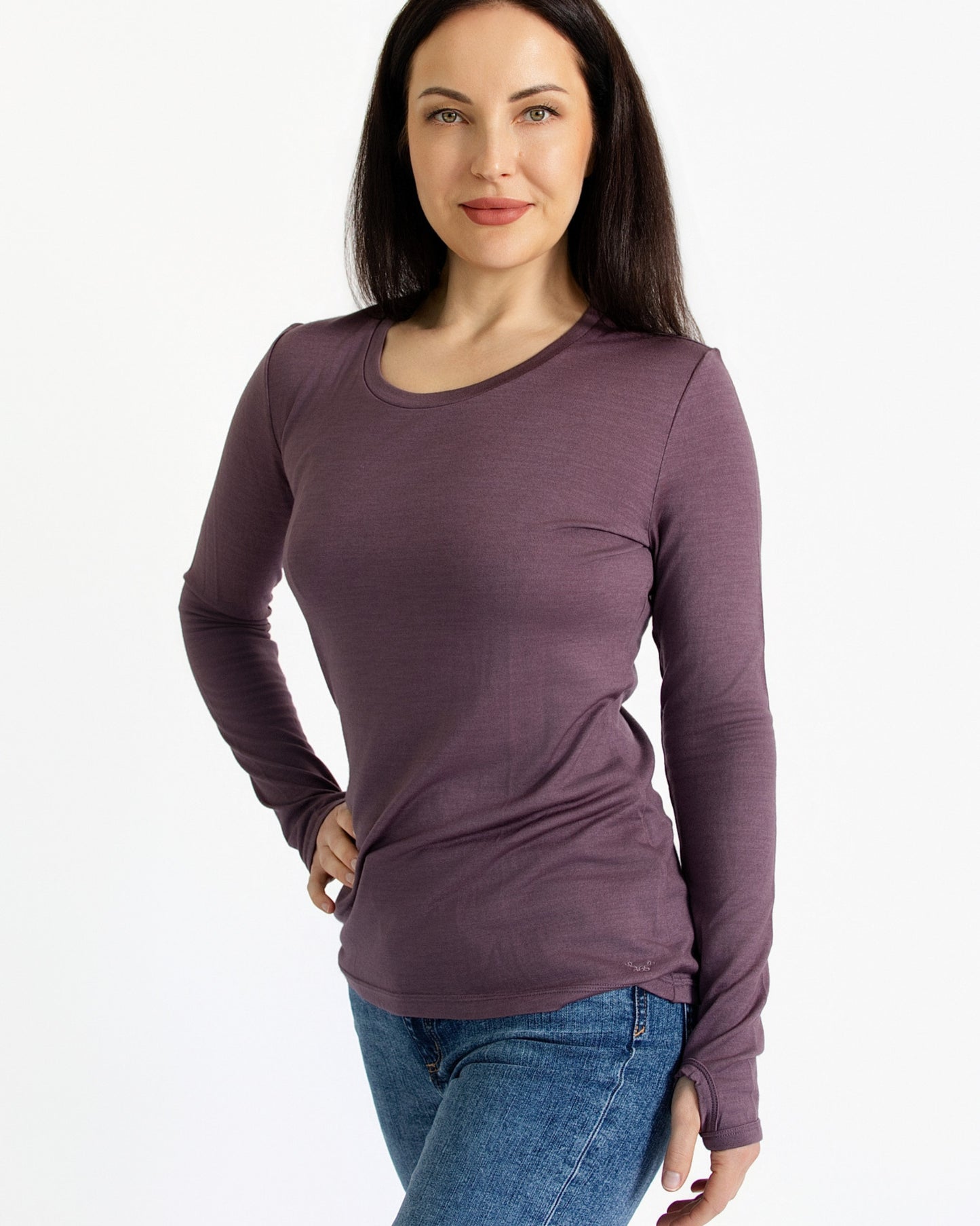 Women's OG Long Sleeve - 100% Merino Wool, Plum