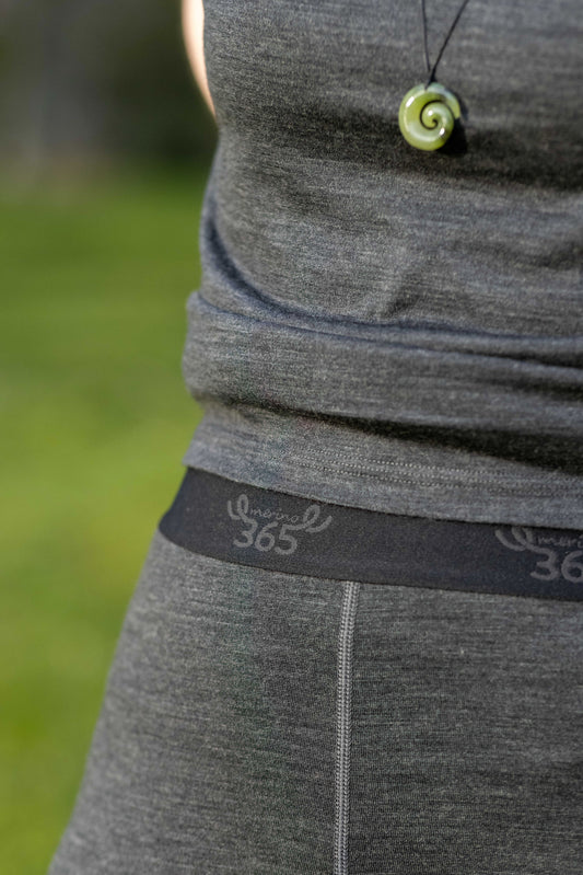 Women's Base Pant - 100% Merino Wool, Slate Grey