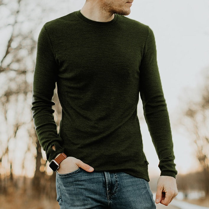 Men's OG Long Sleeve - 100% Merino Wool, Plantation