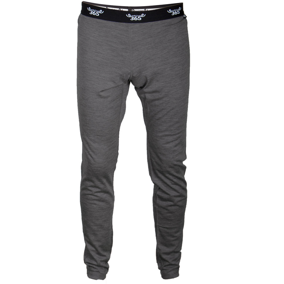 Men's Midweight Base Pant - 100% Merino, Charcoal