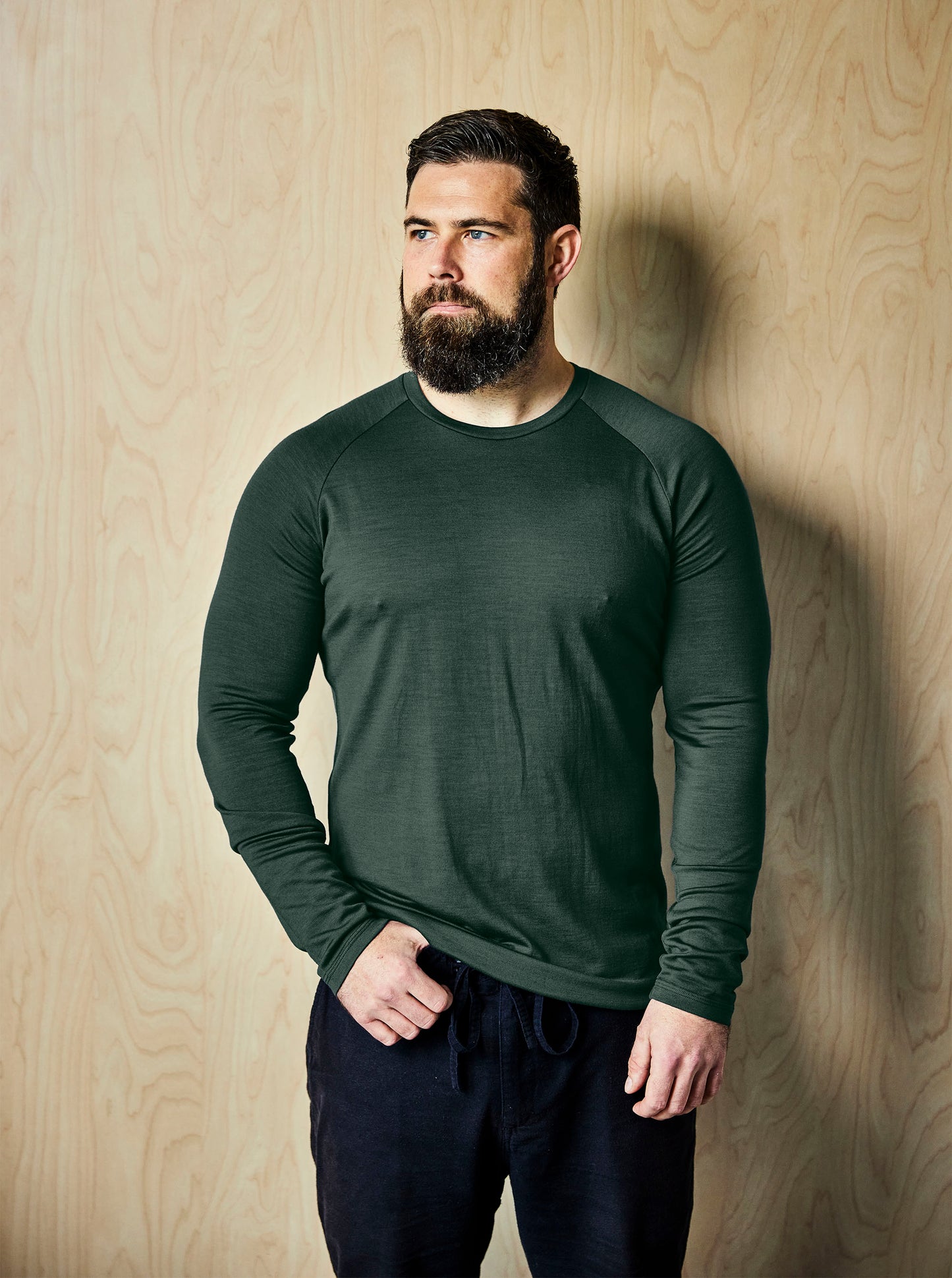 Merino 365 OG Long Sleeve with Thumbloops Top, Military Green