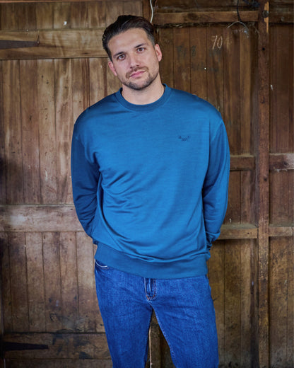 Men's Crew Sweatshirt - 100% Merino Wool, Orion