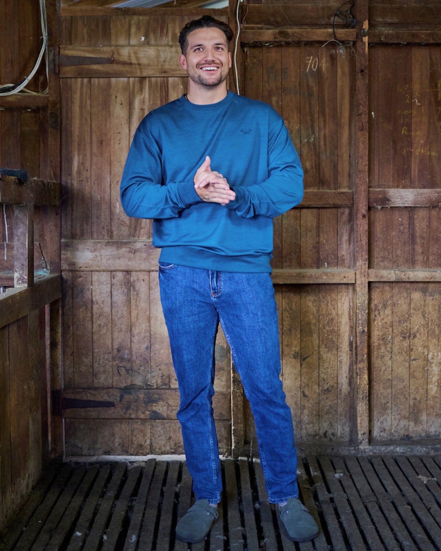 Men's Crew Sweatshirt - 100% Merino Wool, Orion
