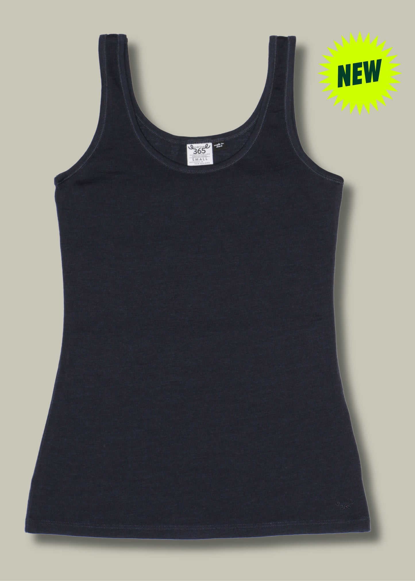 Merino 365 Women's Scoop Neck Tank Top, Midnight Marle