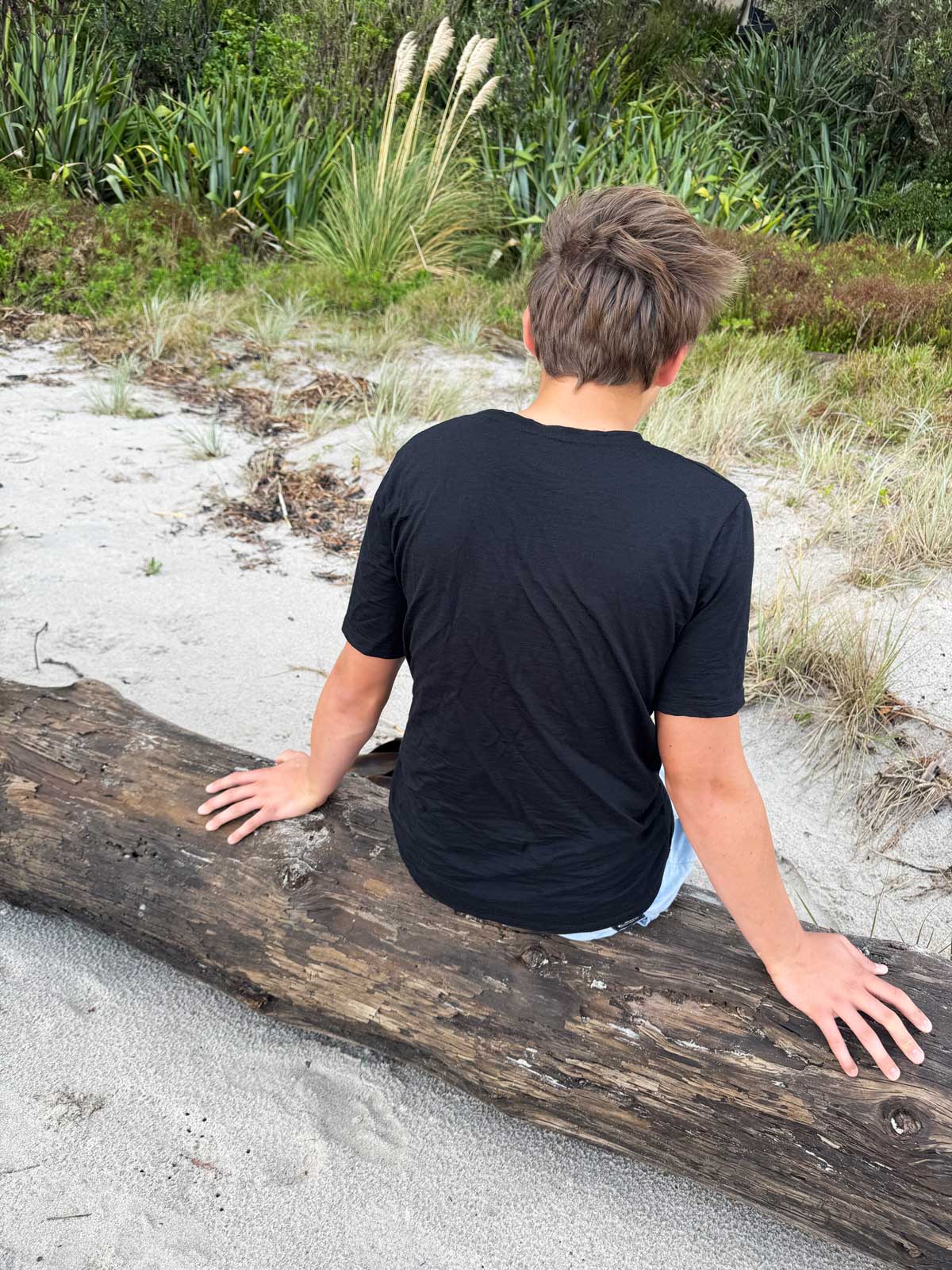 Men's Crew T-shirt - 100% Merino Wool, Black