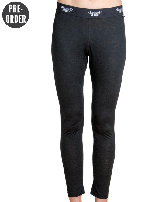 Women's Base Pant - 100% Merino Wool, Black