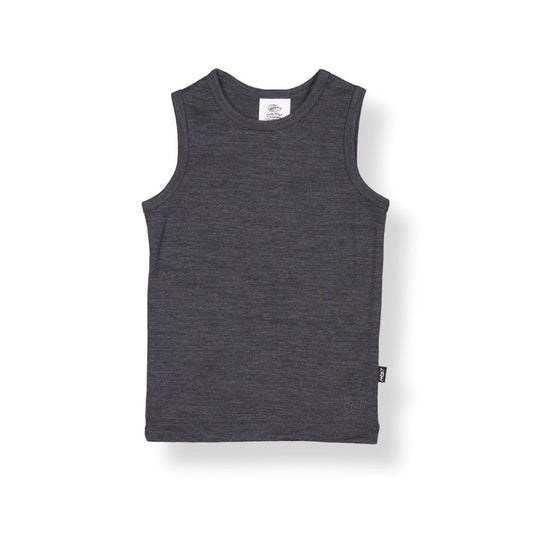 Youth Singlet - 100% Merino Wool, Slate Grey