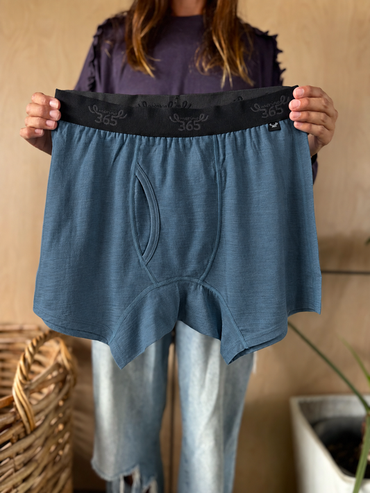Men's Boxer Brief - 100% Merino Wool, Real Teal
