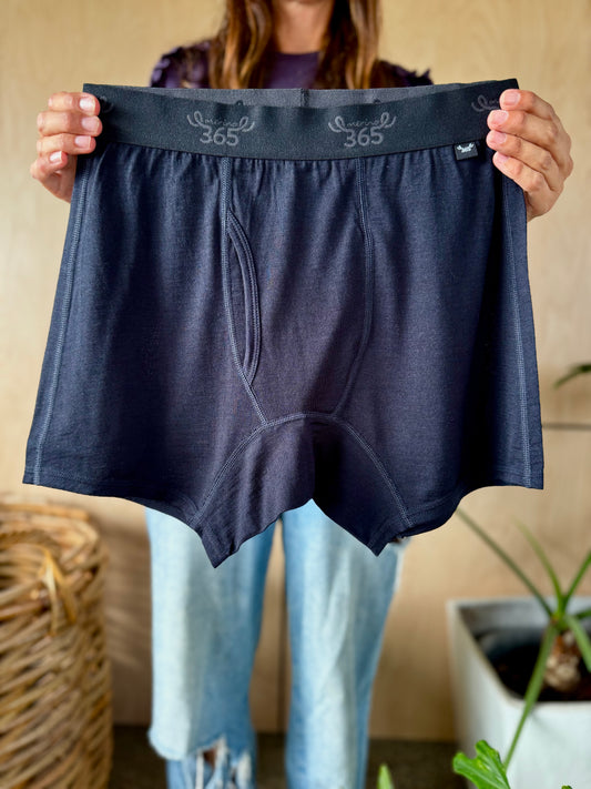 Men's Boxer Brief - 100% Merino Wool, Darkest Navy