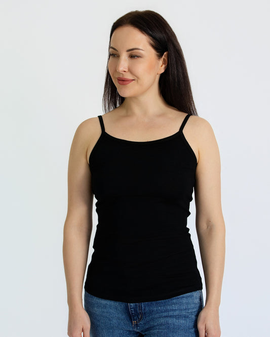 Women's Everyday Tank Top - 100% Merino Wool, Black