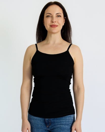 Women's Everyday Tank Top - 100% Merino Wool, Black