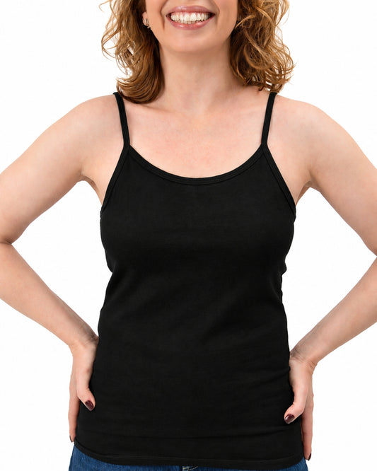 Women's Everyday Tank Top - 100% Merino Wool, Black