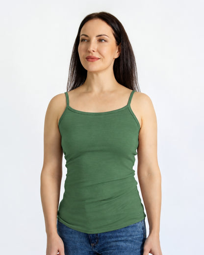 Women's Everyday Tank Top - 100% Merino Wool, Comfrey