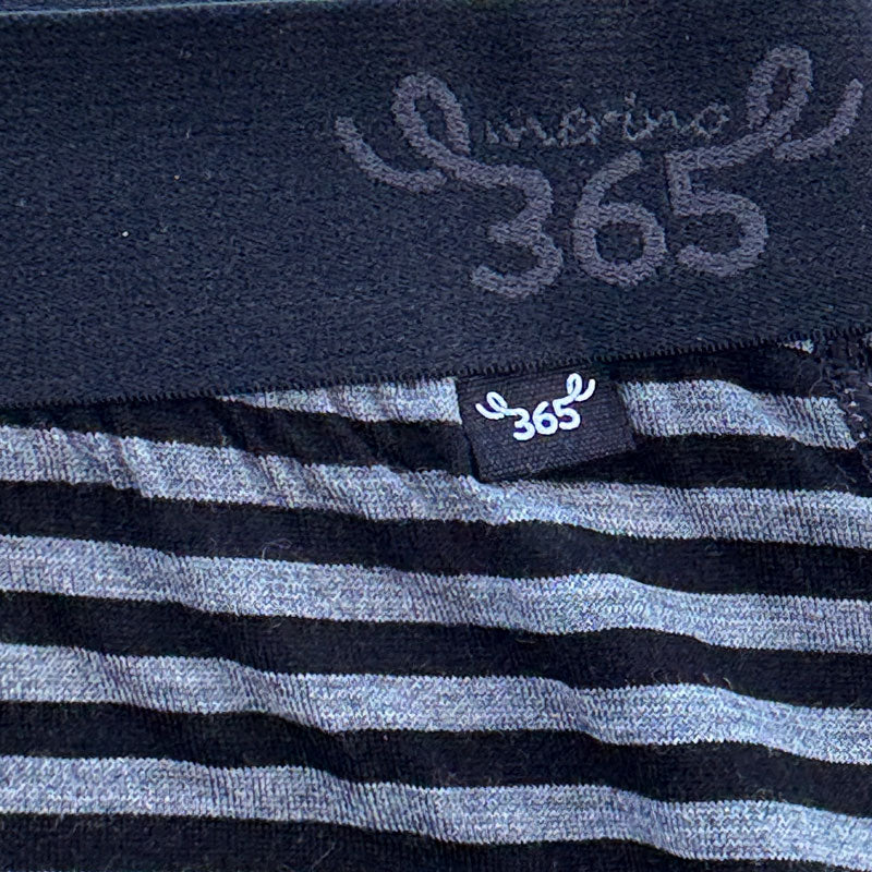Men's Boxer Brief - 100% Merino Wool, Grey Marle Black Stripe