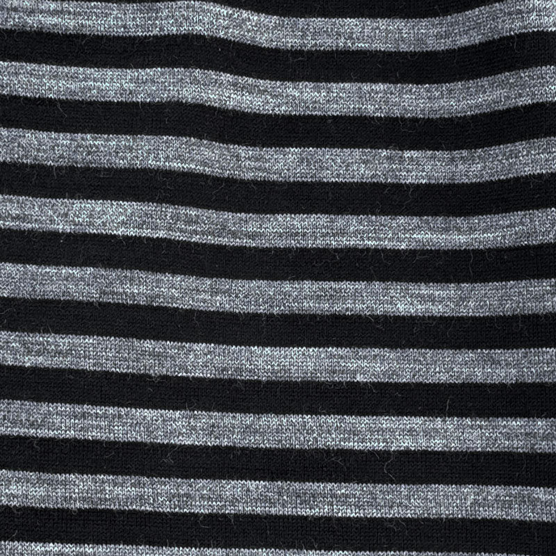 Men's Boxer Brief - 100% Merino Wool, Grey Marle Black Stripe