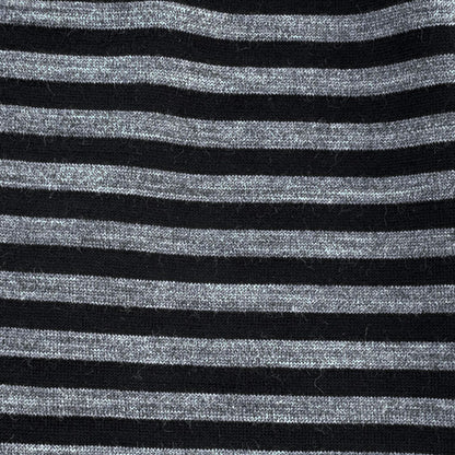 Men's Boxer Brief - 100% Merino Wool, Grey Marle Black Stripe