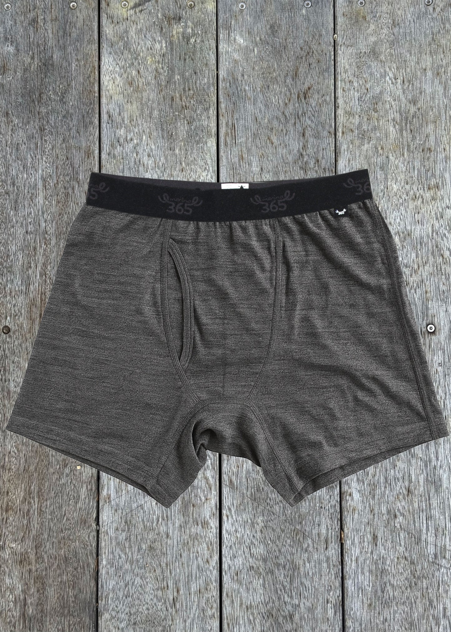 Men's Boxer Brief - 100% Merino Wool, Slate Grey