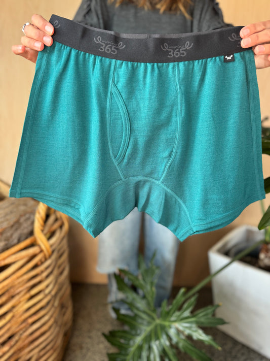 Men's Boxer Brief - 100% Merino Wool, Jade