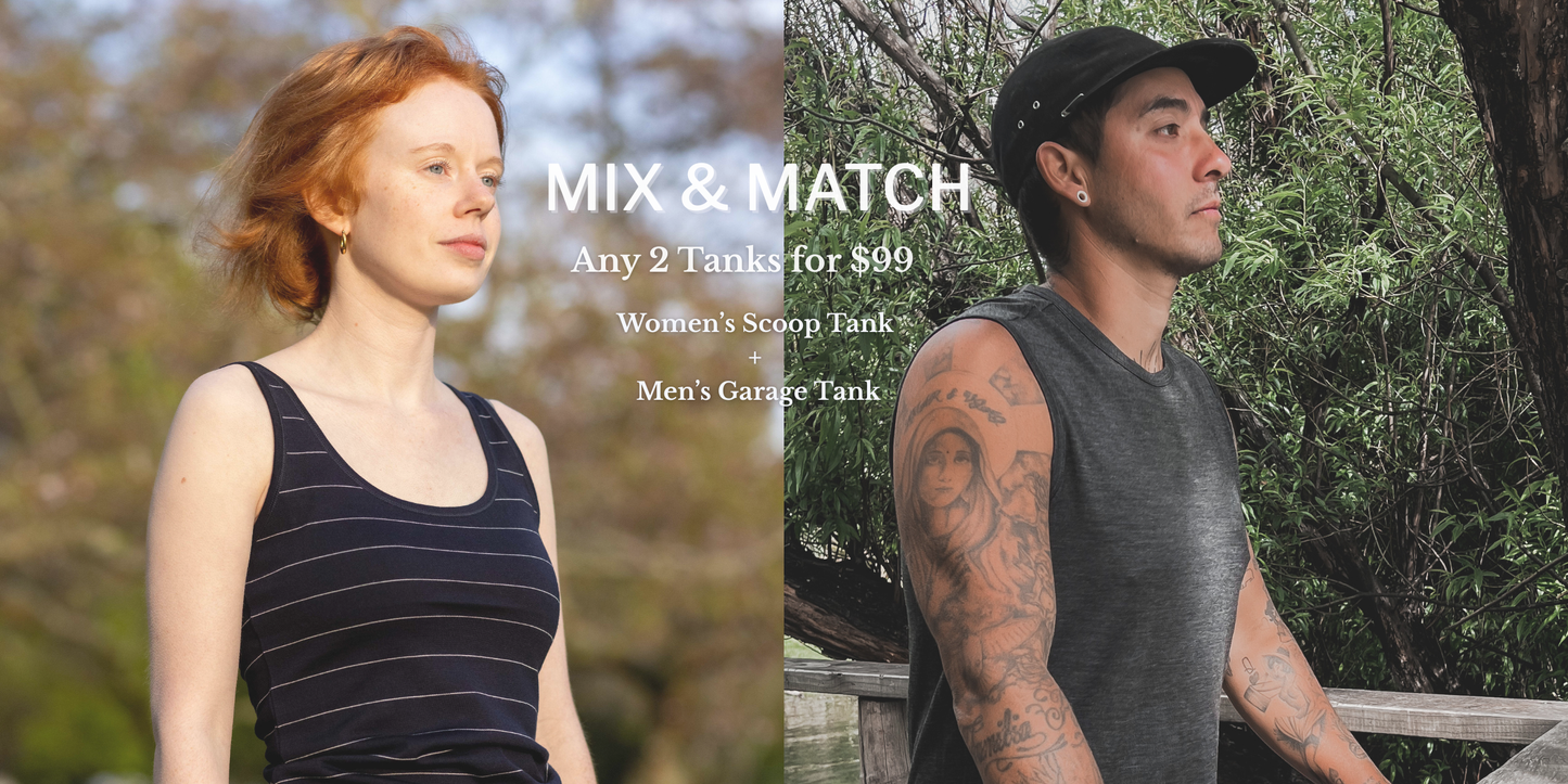 Mix and Match Singlets - Pair Up Two Merino Classics - Mens or Womens