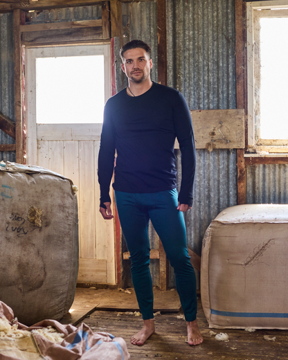 Men's Base Pant - 100% Merino Wool, Pine