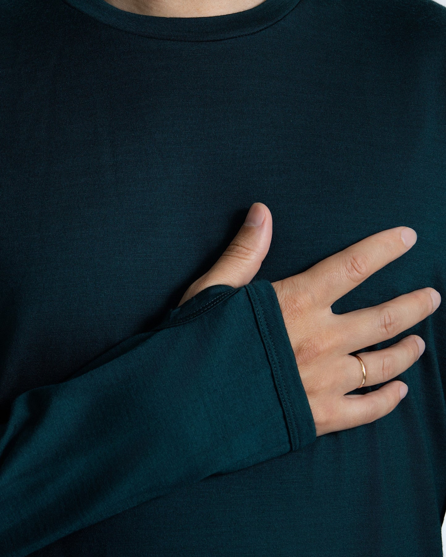 Men's OG Long Sleeve - 100% Merino Wool, Pine Green