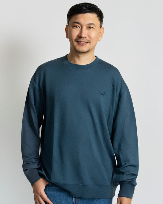 Men's Crew Sweatshirt - 100% Merino Wool, Orion