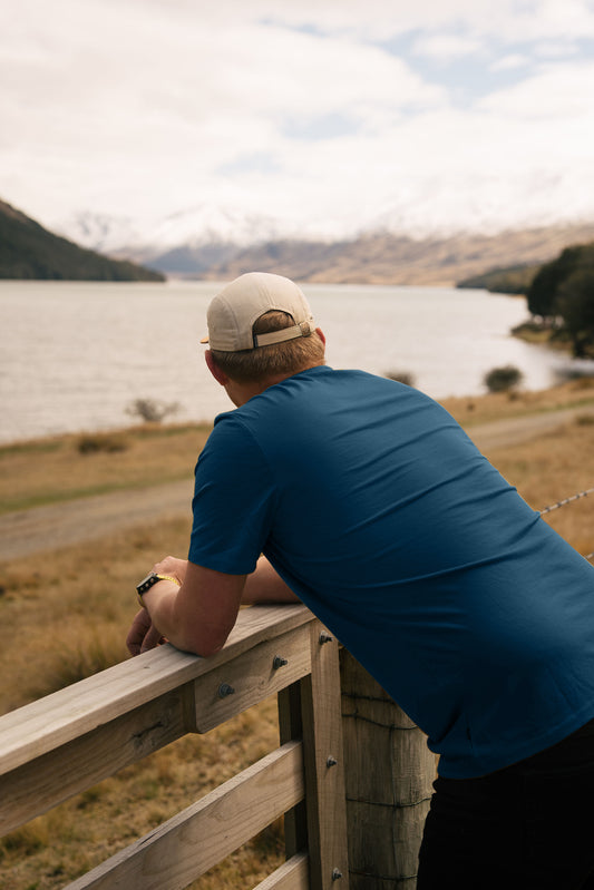 Men's Crew Short Sleeve T-shirt - 100% Merino Wool, Gibraltar
