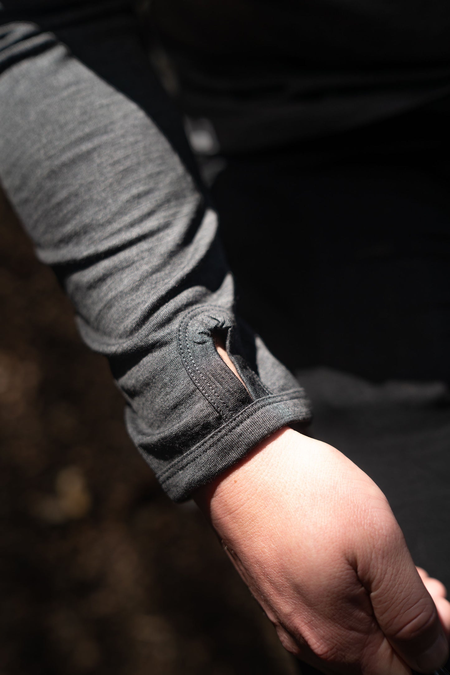 Men's OG Long Sleeve - 100% Merino Wool, Shadow