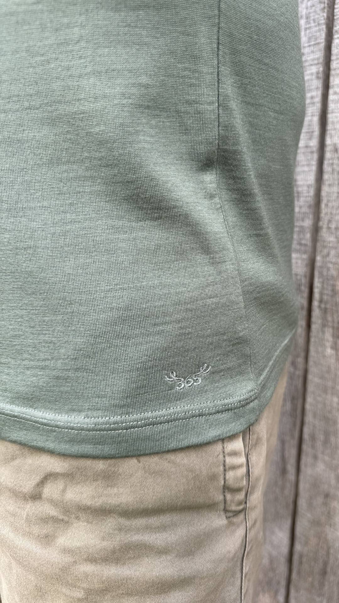 Men's Crew Short Sleeve T-shirt - 100% Merino Wool, Fern Green