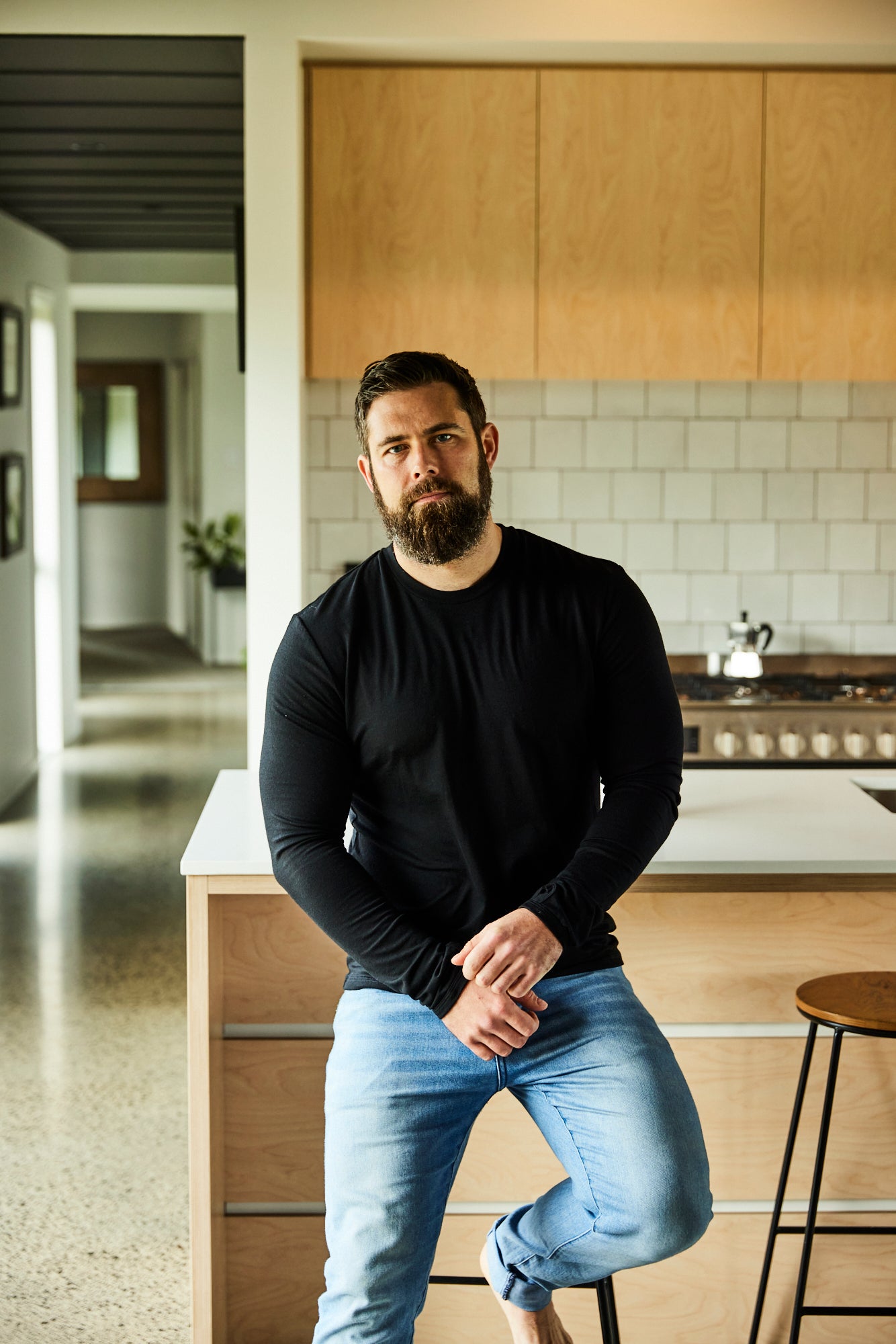 The Standard Long Sleeve - 100% Merino Wool, Black