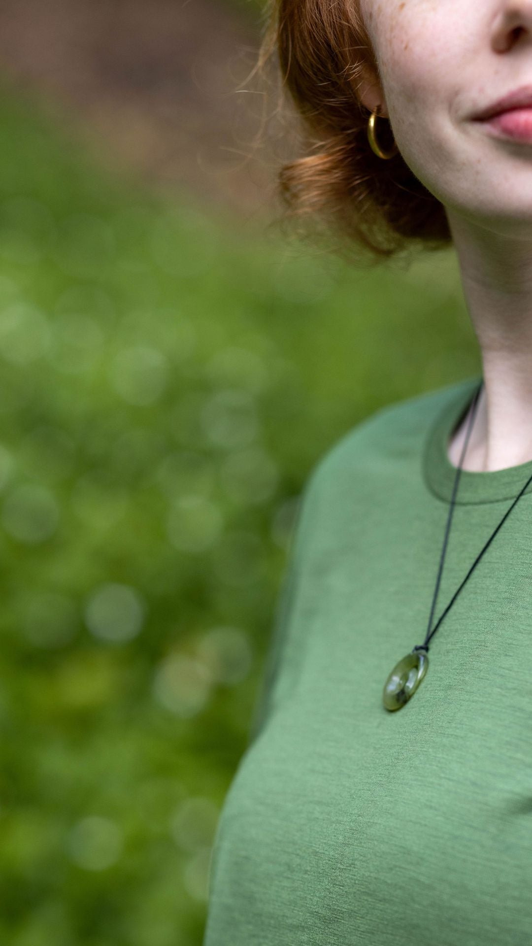 Women's Crew T-Shirt - Merino Blend 180gsm, Moss Green