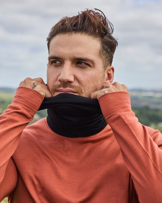 Neck Gaiter - 100% Merino Wool, Black