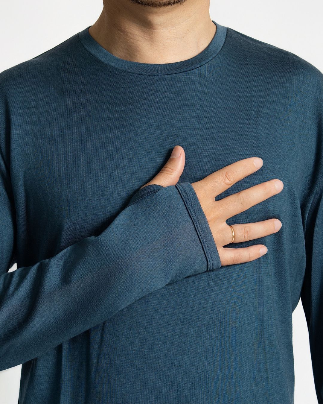 Men's OG Long Sleeve - 100% Merino Wool, Orion Blue