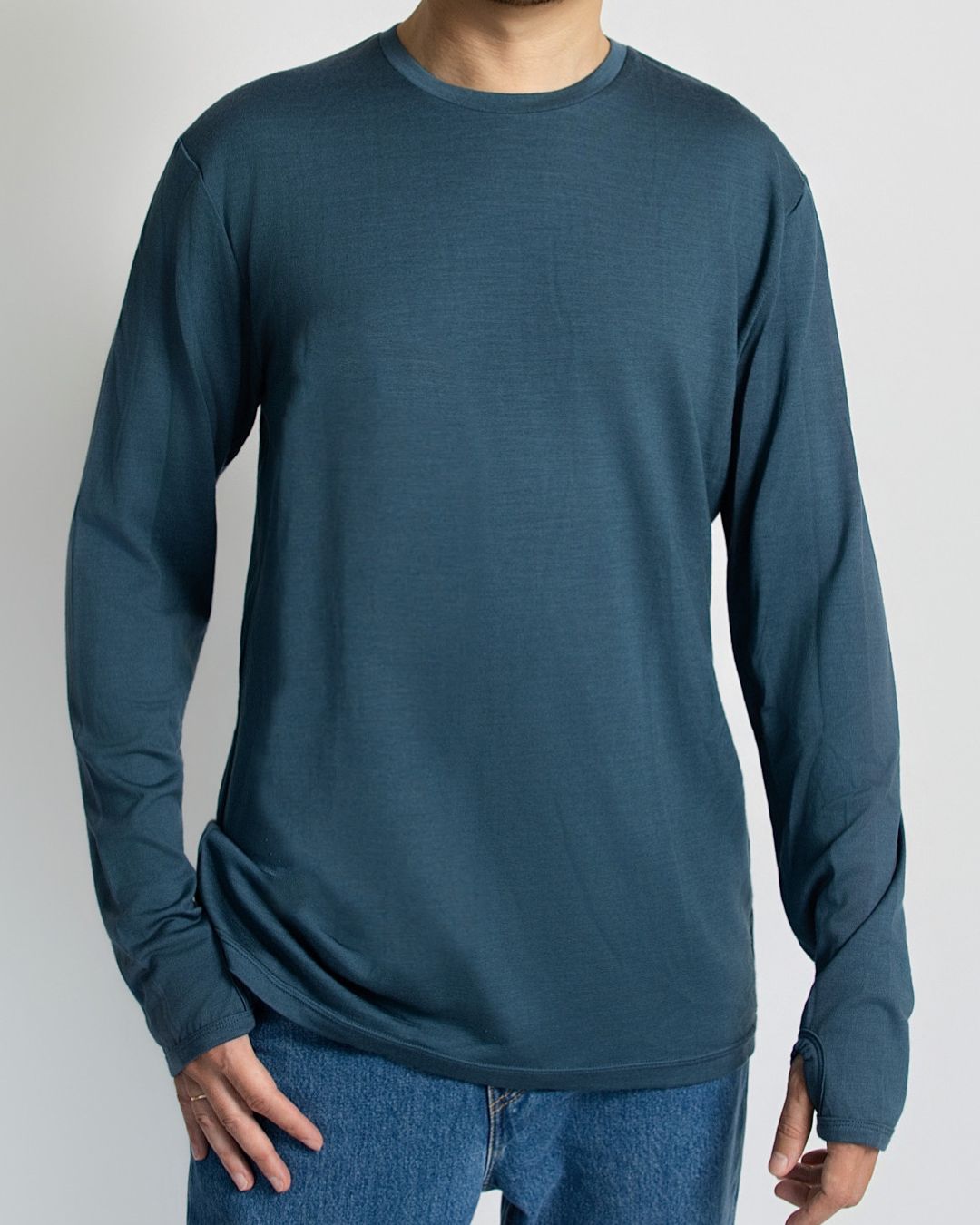 Men's OG Long Sleeve - 100% Merino Wool, Orion Blue
