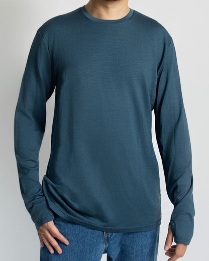 Men's OG Long Sleeve - 100% Merino Wool, Orion Blue