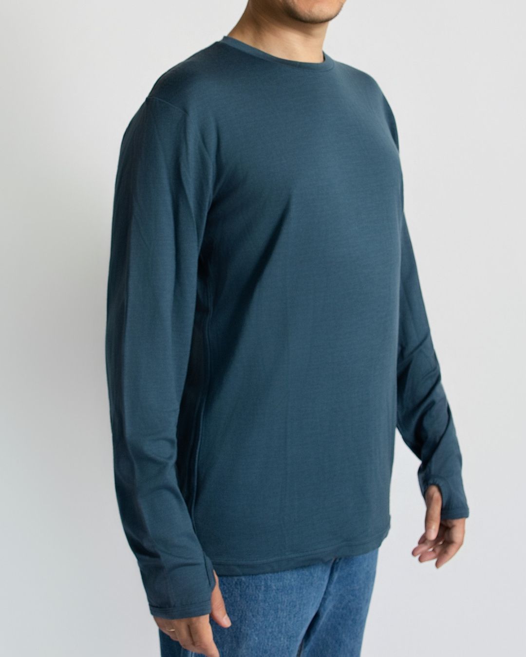 Men's OG Long Sleeve - 100% Merino Wool, Orion Blue
