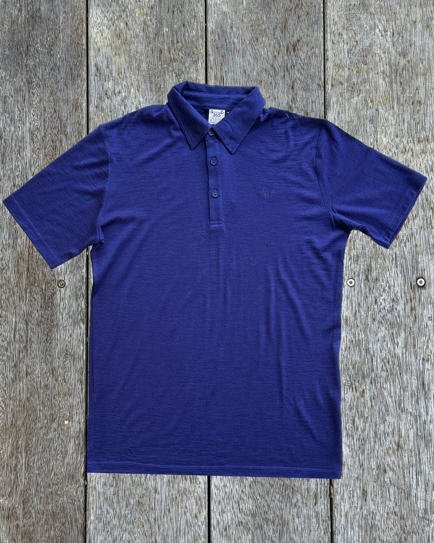 Men's Polo - 100% Merino Wool, Cobalt