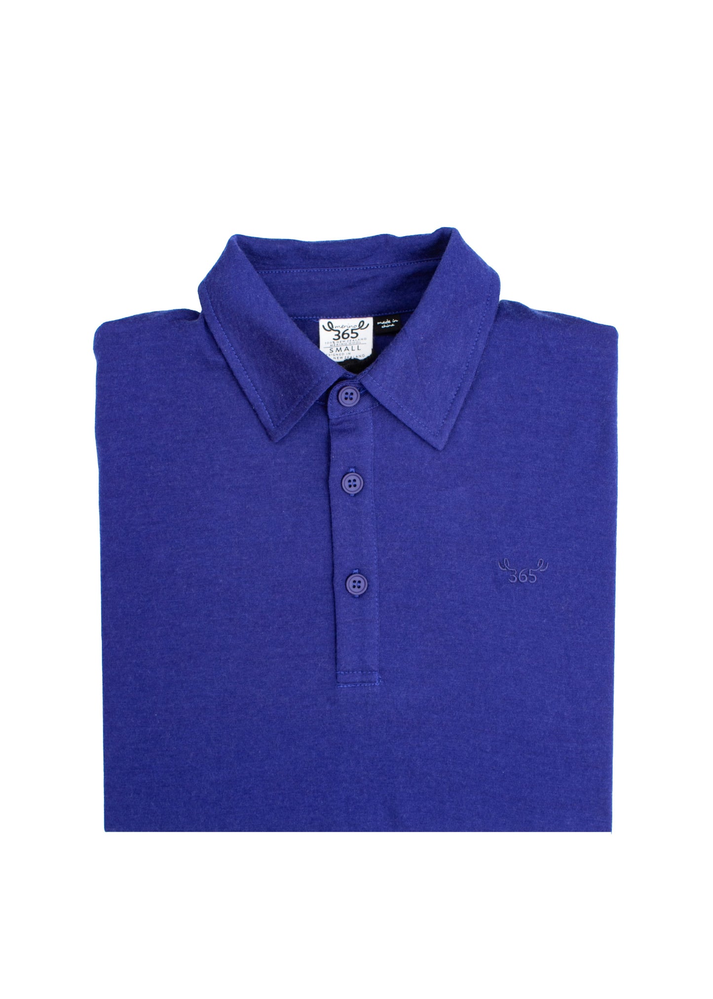 Men's Polo - 100% Merino Wool, Cobalt